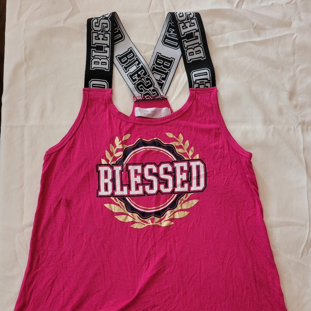 No boundaries. Blessed tank top. Size medium.